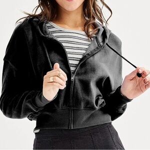 Juniors' SO Full-Zip Crop Hoodie - XL